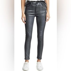 Joe’s Jeans Charlie Ankle Coated in Gunmetal Metallic